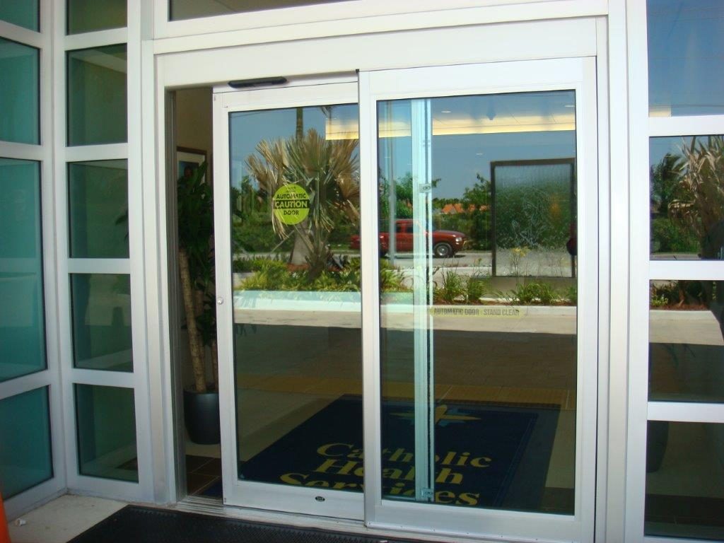 automatic sliding glass door system